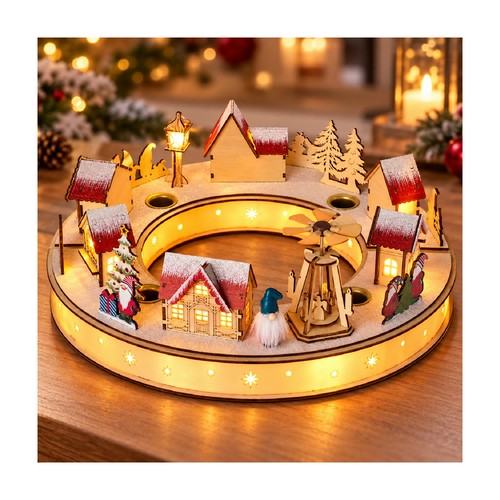 Lumesso led holzkranz für - lumesso, led-holzkranz