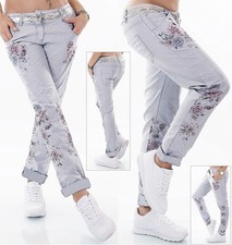 Neu Damen Hose 42 XL Blumen