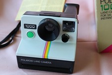 Polaroid 1000 Land Camera Sofortbildkamera Vintage Kamera grüner Knopf