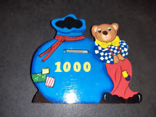 Spardose Sparbüchse aus Holz Motiv Bär