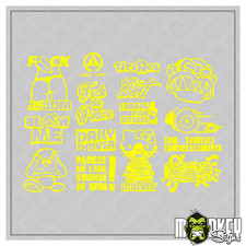 14teiliges JDM Aufkleber Set