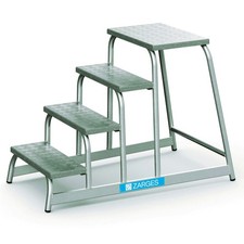 Zarges Aluminium Montagetritt AFA P starr 5 Stufen Maschinentritt Arbeitspodest