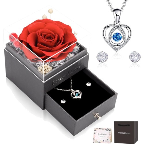 Ewige rose geschenkset - rose, mit
