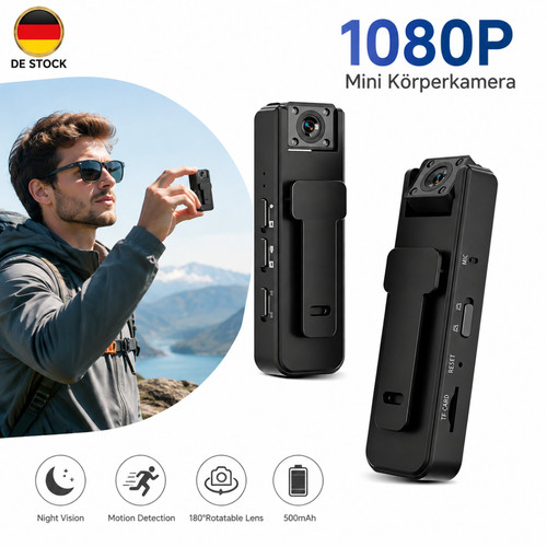 Mini 1080p körperkamera - 1080p, hd