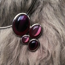 Halsreif Halskette Collier Silber Lila