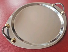 Tablett METALL bicolor mit Griffen, kein WMF.