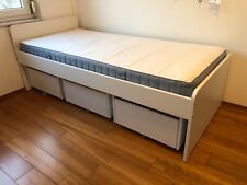 Bettgestell Släkt 90x200 mit 3 Schubladen von IKEA weiß 1 Jahr  plus Matratze 