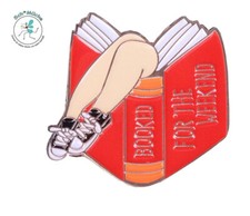 Anstecker Sexy Mädchen Leseratte Wortspiel Talisman Glücksbringer Geschenkidee