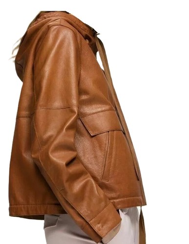 Damen echtleder bomber - echtleder,