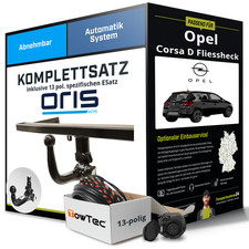 Anhängerkupplung ORIS abnehmbar für OPEL Corsa D Fliessheck +E-Satz Kit NEU