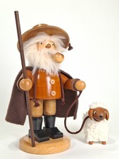 Räuchermännchen Schäfer mit Schaf C. Ulbricht Seiffen Erzgebirge Handarbeit 24,5