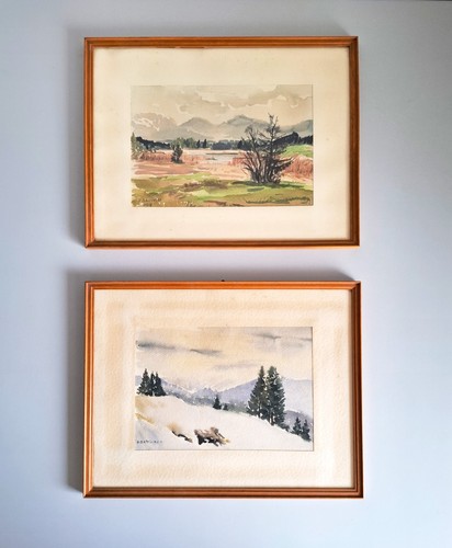 2er set original aquarell - original,