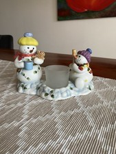  Kerzenschmuck  Partylite Teelichthalter Votivkerzenhalter Schneekinder  