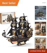 Holzpuzzle Modellbausatz Boot Seahorse Barque Segelschiff 3D Detailliert