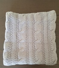 Neu! Grauer Damen Loop Strick-Schal, innen mit Webpelz, Zopfmuster Schlauchschal