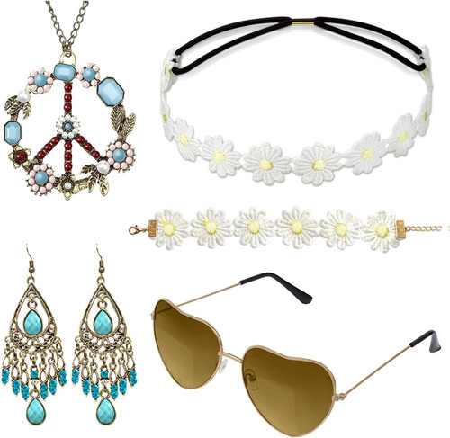 Hippie accessoires mit brille - mit,