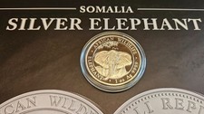 Silbermünze 100 Shillings 2021 "African Wildlife Elephant" 99,99% Silber, 1 Unze