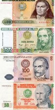 Peru Banknoten (1000 500 100