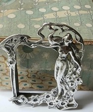 Kleiner Fotorahmen aus Sterlingsilber im Jugendstil KFS London, ohne Rückseite 