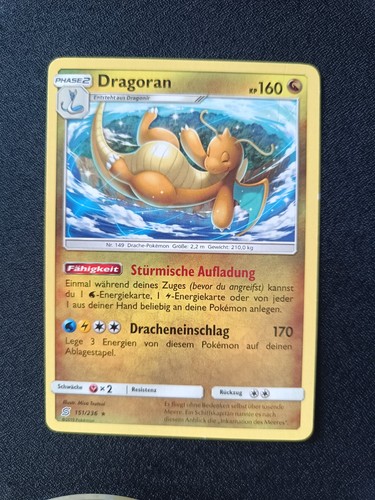 Pokémon karte dragoran - pokémon,
