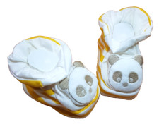 Gr.2, Mini Brandon, Rasselschuhe/Babyschuhe/Plüschschuhe, Panda Tier Rassel