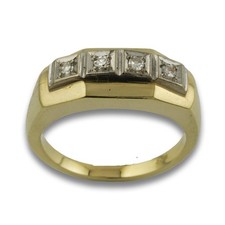 Bicolor Diamant Gold Ring 585