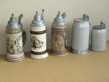 C1850 1910 keramik - 5x, bierkrug