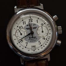 seltener Poljot Chronograph MIG 29 Handaufzug Herren Fliegeruhr, funktioniert