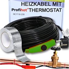 HEIZKABEL mit THERMOSTAT Rohrbegleitheizung Frostschutz 230V Heizleitung 1-49m ⭐