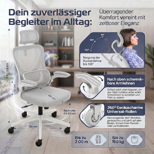 Ergonomischer bürostuhl 150 - bürostuhl,