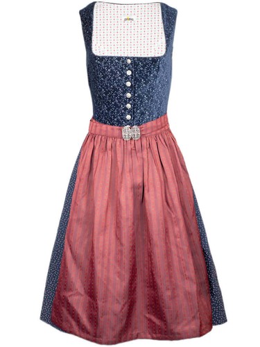 Dirndl sophie blau 68er länge - dirndl,