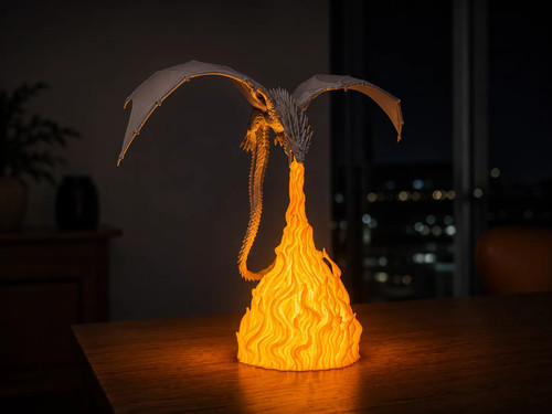 Gedruckte drachenlampe - 3d-gedruckte,