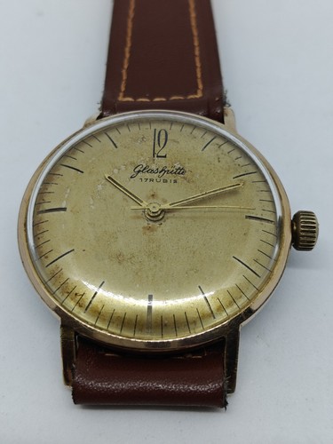 Glashütte gub 34mm - glashütte, vergoldet