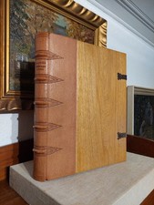 ERBAUUNGSBUCH Luxusausgabe MEISTEREINBANDHandeinband Leder EICHE Buchbinder 