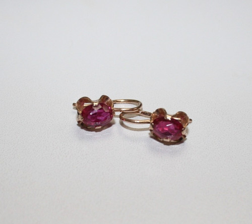 Udssr rotgold ohrringe 583 - ohrringe,
