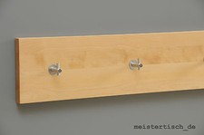 Wandgarderobe Hakenleiste Wandpaneel Garderobe Paneel Massivholz+Kleiderhaken