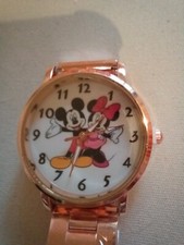 Mickey Mouse & Minnie Mouse Armbanduhr Gliederarmband NEU