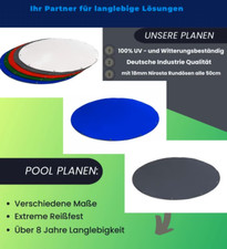Poolabdeckung Rund - Poolplane - versch. Farben & DurchmØ  600-900 g/m² mit Ösen