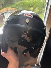 Bell Custom 500 Motorrad Helm Gr. L Glänzend Schwarz mit Schraubbrille