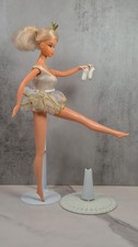 BALLERINA (Barbie) - mit original Ständer - Platin - 70s Vintage