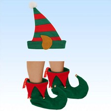 Elfenschuhe + Elfenmütze Hut