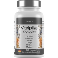 Vitalpilze Komplex- Hericium, Cordyceps, Reishi, Chaga, Shiitake & Maitake