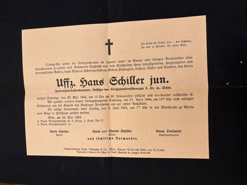 Todesanzeige 1944 - todesanzeige, ii