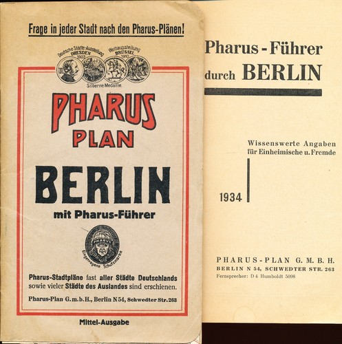 Pharus plan farbige karte - plan,