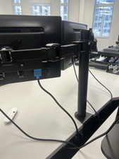 Monitorarm Ständer Dual Twin PC Schreibtischhalterung, höhenverstellbar