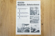 PEKO Nachrüst-Schutzrahmen Prospekt Modelle 041 220 400 2 Seiten 1971 MF Fendt