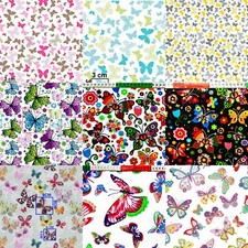 8,98€/m Schmetterling 50x160cm Baumwollstoff 100% Baumwolle Stoff Meterware  