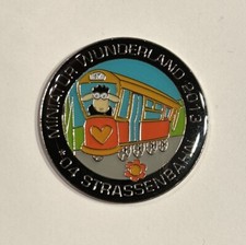 MINIATUR WUNDERLAND HAMBURG Plakette 2013 STRASSENBAHN 04 Durchmesser ca. 3 cm