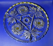 Walther Kristallglas Tortenplatte Komet mit Stern-Muster und 3 Füßen