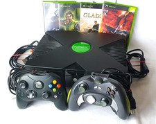 Xbox Classic mit 2 Controllern und 4 Spielen, u.a. X-Men Legends